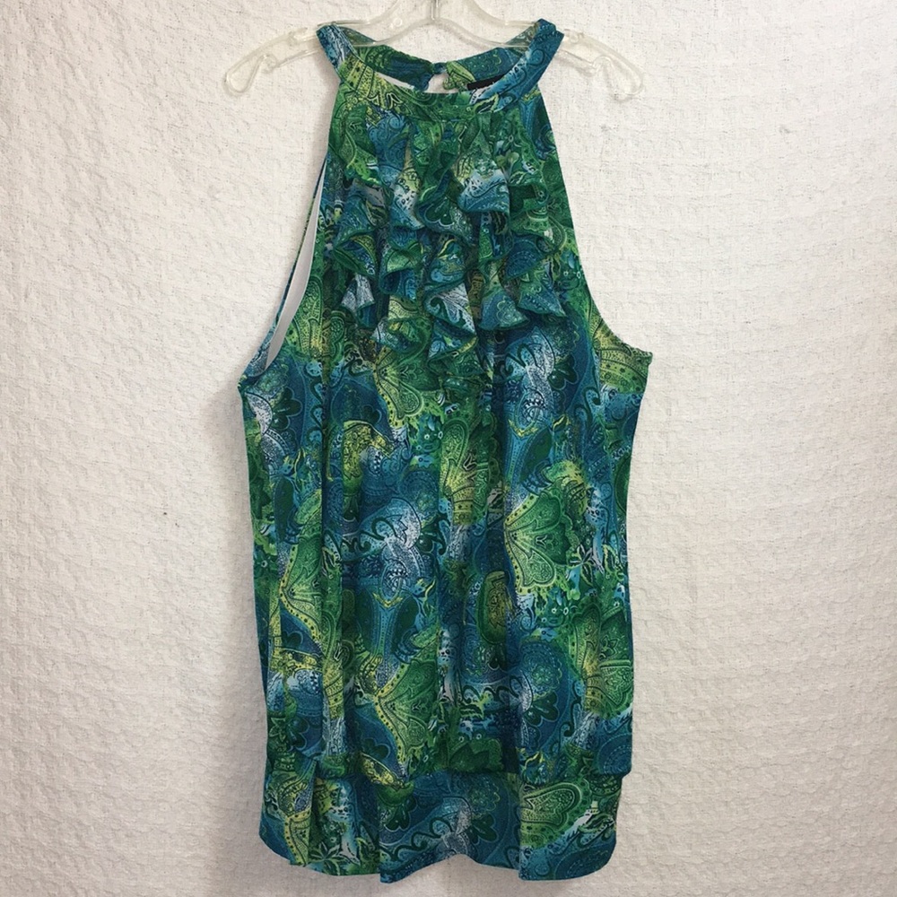 Lane Bryant Ruffled Tank 14/16 EUC